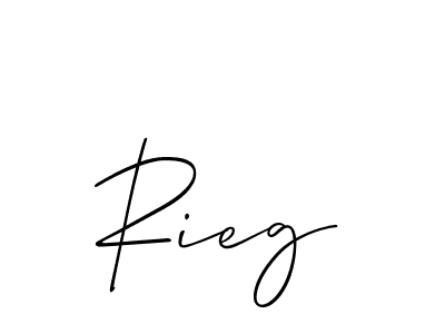 Also we have Rieg name is the best signature style. Create professional handwritten signature collection using Allison_Script autograph style. Rieg signature style 2 images and pictures png