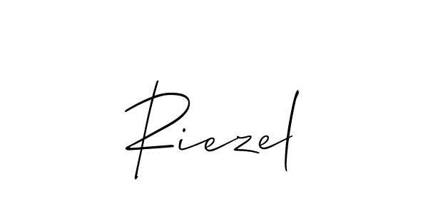 Once you've used our free online signature maker to create your best signature Allison_Script style, it's time to enjoy all of the benefits that Riezel name signing documents. Riezel signature style 2 images and pictures png