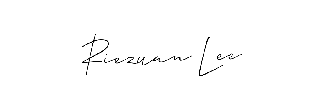 Create a beautiful signature design for name Riezuan Lee. With this signature (Allison_Script) fonts, you can make a handwritten signature for free. Riezuan Lee signature style 2 images and pictures png