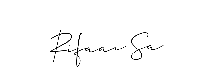 How to make Rifaai Sa signature? Allison_Script is a professional autograph style. Create handwritten signature for Rifaai Sa name. Rifaai Sa signature style 2 images and pictures png