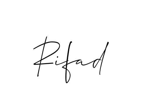 Similarly Allison_Script is the best handwritten signature design. Signature creator online .You can use it as an online autograph creator for name Rifad. Rifad signature style 2 images and pictures png