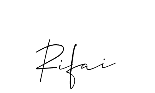 How to Draw Rifai signature style? Allison_Script is a latest design signature styles for name Rifai. Rifai signature style 2 images and pictures png