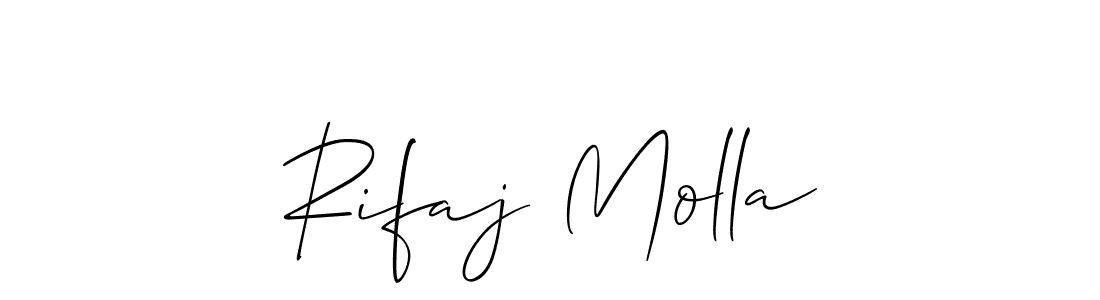 Design your own signature with our free online signature maker. With this signature software, you can create a handwritten (Allison_Script) signature for name Rifaj Molla. Rifaj Molla signature style 2 images and pictures png