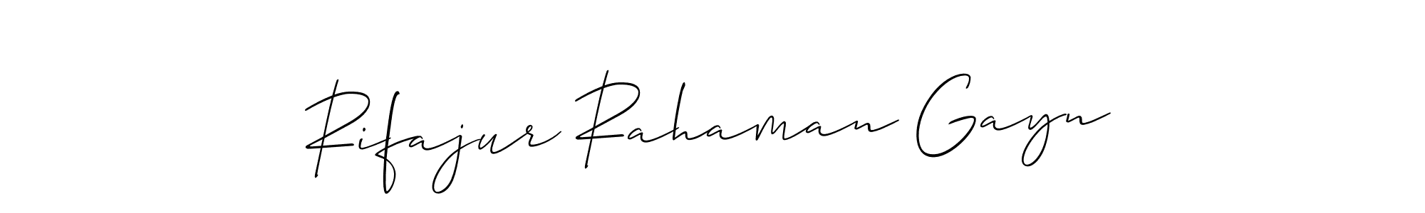 Make a beautiful signature design for name Rifajur Rahaman Gayn. Use this online signature maker to create a handwritten signature for free. Rifajur Rahaman Gayn signature style 2 images and pictures png