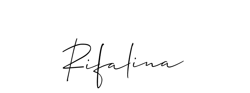 Rifalina stylish signature style. Best Handwritten Sign (Allison_Script) for my name. Handwritten Signature Collection Ideas for my name Rifalina. Rifalina signature style 2 images and pictures png