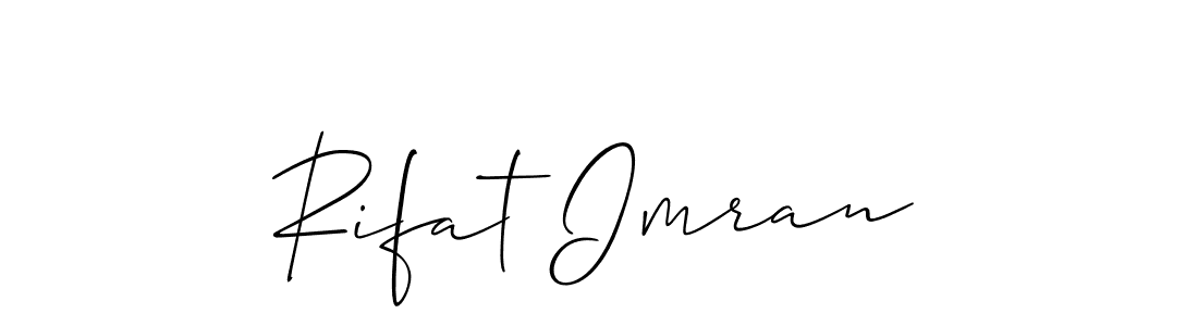 You should practise on your own different ways (Allison_Script) to write your name (Rifat Imran) in signature. don't let someone else do it for you. Rifat Imran signature style 2 images and pictures png