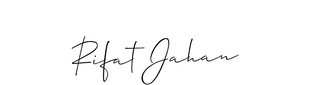 Design your own signature with our free online signature maker. With this signature software, you can create a handwritten (Allison_Script) signature for name Rifat Jahan. Rifat Jahan signature style 2 images and pictures png