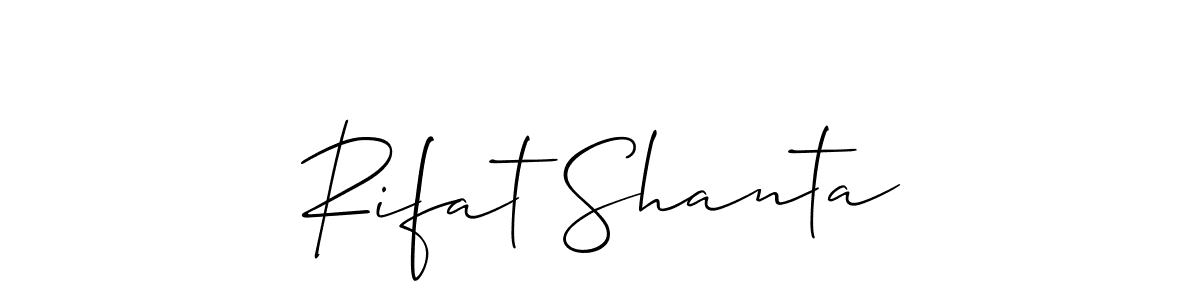 How to Draw Rifat Shanta signature style? Allison_Script is a latest design signature styles for name Rifat Shanta. Rifat Shanta signature style 2 images and pictures png