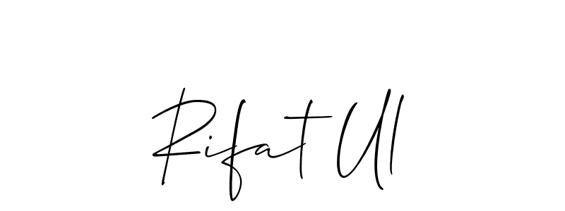 How to make Rifat Ul signature? Allison_Script is a professional autograph style. Create handwritten signature for Rifat Ul name. Rifat Ul signature style 2 images and pictures png