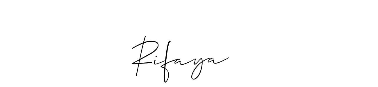 This is the best signature style for the Rifaya ❤️ name. Also you like these signature font (Allison_Script). Mix name signature. Rifaya ❤️ signature style 2 images and pictures png