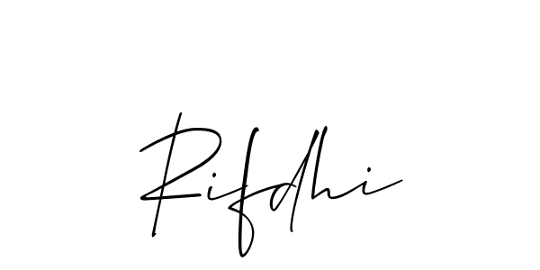 How to Draw Rifdhi signature style? Allison_Script is a latest design signature styles for name Rifdhi. Rifdhi signature style 2 images and pictures png
