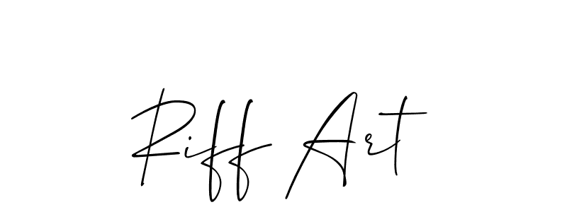 Allison_Script is a professional signature style that is perfect for those who want to add a touch of class to their signature. It is also a great choice for those who want to make their signature more unique. Get Riff Art name to fancy signature for free. Riff Art signature style 2 images and pictures png