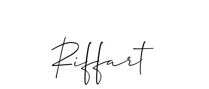 Allison_Script is a professional signature style that is perfect for those who want to add a touch of class to their signature. It is also a great choice for those who want to make their signature more unique. Get Riffart name to fancy signature for free. Riffart signature style 2 images and pictures png