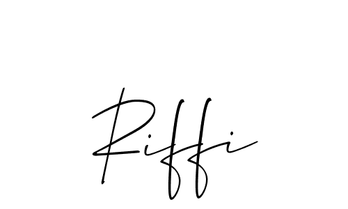 Allison_Script is a professional signature style that is perfect for those who want to add a touch of class to their signature. It is also a great choice for those who want to make their signature more unique. Get Riffi name to fancy signature for free. Riffi signature style 2 images and pictures png