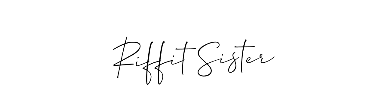 Once you've used our free online signature maker to create your best signature Allison_Script style, it's time to enjoy all of the benefits that Riffit Sister name signing documents. Riffit Sister signature style 2 images and pictures png