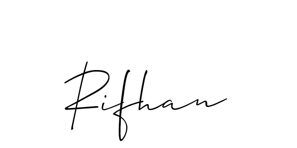 Similarly Allison_Script is the best handwritten signature design. Signature creator online .You can use it as an online autograph creator for name Rifhan. Rifhan signature style 2 images and pictures png