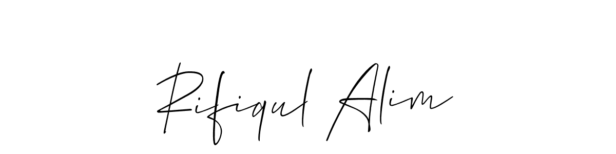 How to Draw Rifiqul Alim signature style? Allison_Script is a latest design signature styles for name Rifiqul Alim. Rifiqul Alim signature style 2 images and pictures png