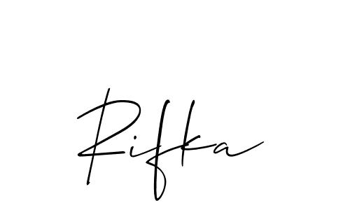 Make a beautiful signature design for name Rifka. Use this online signature maker to create a handwritten signature for free. Rifka signature style 2 images and pictures png