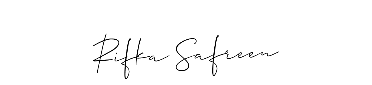 Make a beautiful signature design for name Rifka Safreen. Use this online signature maker to create a handwritten signature for free. Rifka Safreen signature style 2 images and pictures png