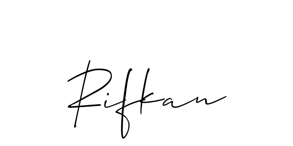 Best and Professional Signature Style for Rifkan. Allison_Script Best Signature Style Collection. Rifkan signature style 2 images and pictures png