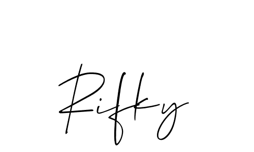 You can use this online signature creator to create a handwritten signature for the name Rifky. This is the best online autograph maker. Rifky signature style 2 images and pictures png