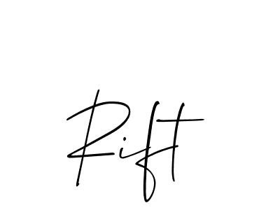 You should practise on your own different ways (Allison_Script) to write your name (Rift) in signature. don't let someone else do it for you. Rift signature style 2 images and pictures png