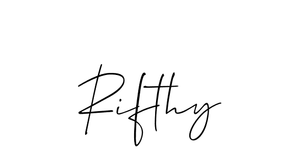 It looks lik you need a new signature style for name Rifthy. Design unique handwritten (Allison_Script) signature with our free signature maker in just a few clicks. Rifthy signature style 2 images and pictures png