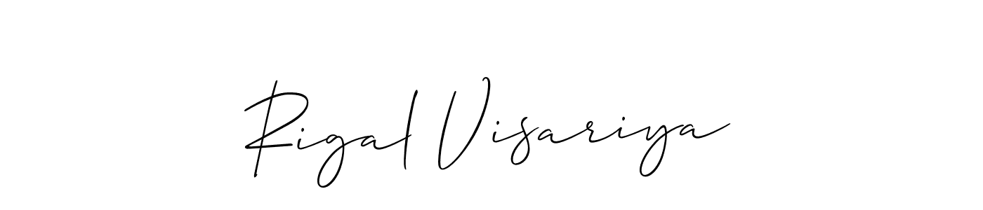 How to Draw Rigal Visariya signature style? Allison_Script is a latest design signature styles for name Rigal Visariya. Rigal Visariya signature style 2 images and pictures png