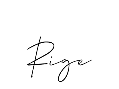 How to make Rige name signature. Use Allison_Script style for creating short signs online. This is the latest handwritten sign. Rige signature style 2 images and pictures png