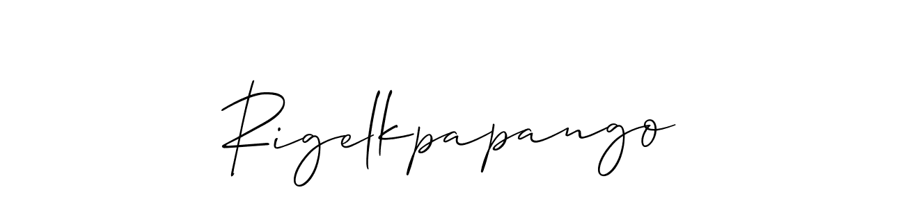 This is the best signature style for the Rigelkpapango name. Also you like these signature font (Allison_Script). Mix name signature. Rigelkpapango signature style 2 images and pictures png