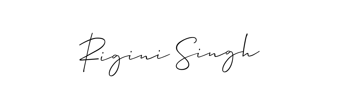 Allison_Script is a professional signature style that is perfect for those who want to add a touch of class to their signature. It is also a great choice for those who want to make their signature more unique. Get Rigini Singh name to fancy signature for free. Rigini Singh signature style 2 images and pictures png