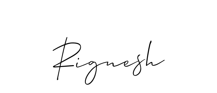 if you are searching for the best signature style for your name Rignesh. so please give up your signature search. here we have designed multiple signature styles  using Allison_Script. Rignesh signature style 2 images and pictures png