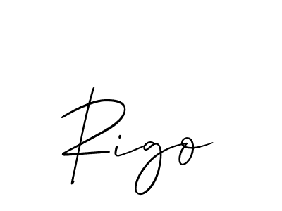 Make a beautiful signature design for name Rigo. With this signature (Allison_Script) style, you can create a handwritten signature for free. Rigo signature style 2 images and pictures png