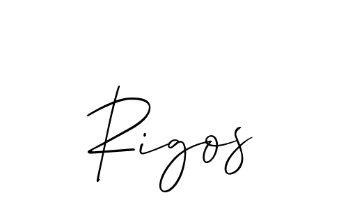 How to make Rigos name signature. Use Allison_Script style for creating short signs online. This is the latest handwritten sign. Rigos signature style 2 images and pictures png