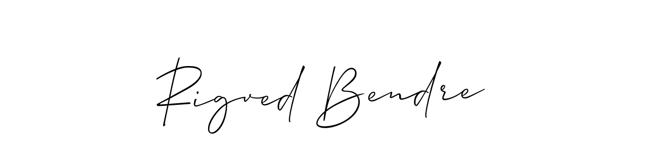 You should practise on your own different ways (Allison_Script) to write your name (Rigved Bendre) in signature. don't let someone else do it for you. Rigved Bendre signature style 2 images and pictures png