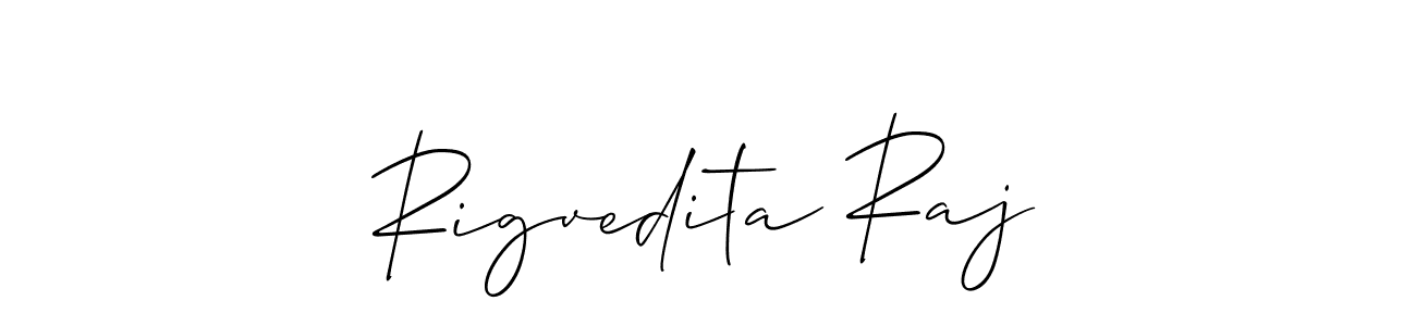 Similarly Allison_Script is the best handwritten signature design. Signature creator online .You can use it as an online autograph creator for name Rigvedita Raj. Rigvedita Raj signature style 2 images and pictures png