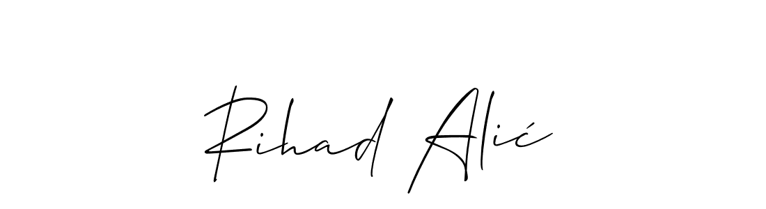 Make a beautiful signature design for name Rihad Alić. With this signature (Allison_Script) style, you can create a handwritten signature for free. Rihad Alić signature style 2 images and pictures png