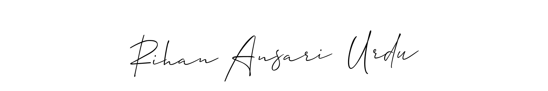Once you've used our free online signature maker to create your best signature Allison_Script style, it's time to enjoy all of the benefits that Rihan Ansari  Urdu name signing documents. Rihan Ansari  Urdu signature style 2 images and pictures png