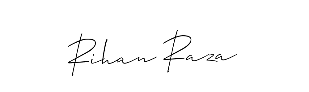 if you are searching for the best signature style for your name Rihan Raza. so please give up your signature search. here we have designed multiple signature styles  using Allison_Script. Rihan Raza signature style 2 images and pictures png