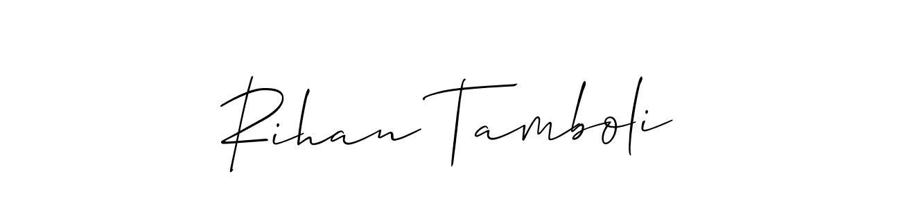 Here are the top 10 professional signature styles for the name Rihan Tamboli. These are the best autograph styles you can use for your name. Rihan Tamboli signature style 2 images and pictures png