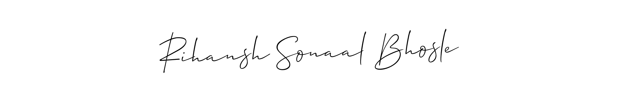 Also we have Rihansh Sonaal Bhosle name is the best signature style. Create professional handwritten signature collection using Allison_Script autograph style. Rihansh Sonaal Bhosle signature style 2 images and pictures png