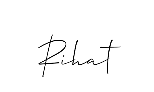 Also You can easily find your signature by using the search form. We will create Rihat name handwritten signature images for you free of cost using Allison_Script sign style. Rihat signature style 2 images and pictures png