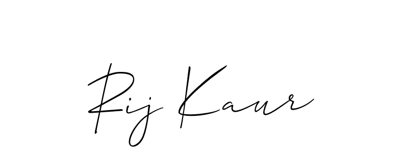 Allison_Script is a professional signature style that is perfect for those who want to add a touch of class to their signature. It is also a great choice for those who want to make their signature more unique. Get Rij Kaur name to fancy signature for free. Rij Kaur signature style 2 images and pictures png