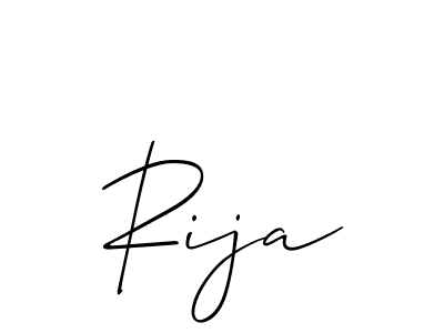 You should practise on your own different ways (Allison_Script) to write your name (Rija) in signature. don't let someone else do it for you. Rija signature style 2 images and pictures png