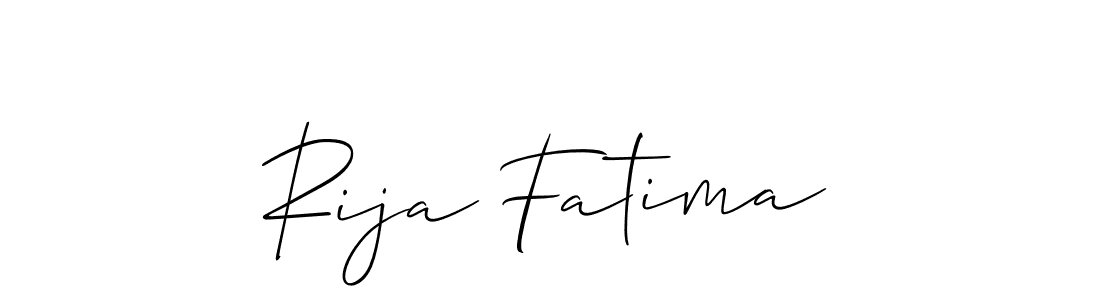 Similarly Allison_Script is the best handwritten signature design. Signature creator online .You can use it as an online autograph creator for name Rija Fatima. Rija Fatima signature style 2 images and pictures png