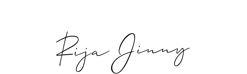 You should practise on your own different ways (Allison_Script) to write your name (Rija Jinny) in signature. don't let someone else do it for you. Rija Jinny signature style 2 images and pictures png