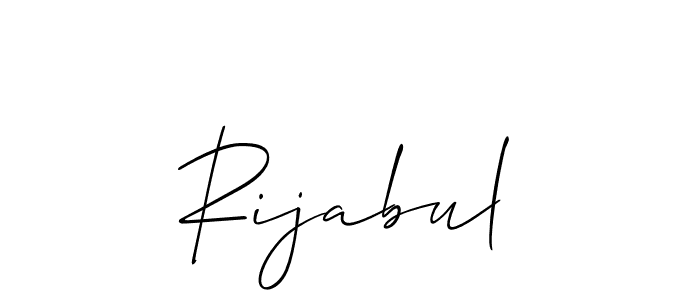 Similarly Allison_Script is the best handwritten signature design. Signature creator online .You can use it as an online autograph creator for name Rijabul. Rijabul signature style 2 images and pictures png