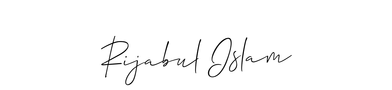 Also You can easily find your signature by using the search form. We will create Rijabul Islam name handwritten signature images for you free of cost using Allison_Script sign style. Rijabul Islam signature style 2 images and pictures png