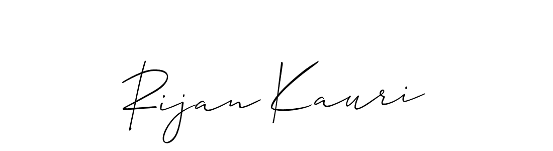 You should practise on your own different ways (Allison_Script) to write your name (Rijan Kauri) in signature. don't let someone else do it for you. Rijan Kauri signature style 2 images and pictures png