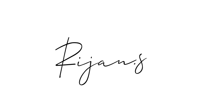 if you are searching for the best signature style for your name Rijan.s. so please give up your signature search. here we have designed multiple signature styles  using Allison_Script. Rijan.s signature style 2 images and pictures png